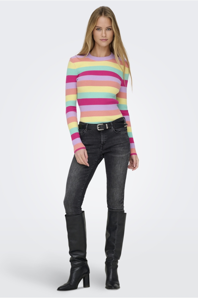 ONLLOUISA L/S PULLOVER KNT NCA 15344579 LAVENDULA/W CORAL H